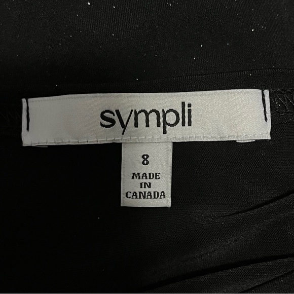 Sympli Side Twist Top 3/4 Sleeve Black Sparkle - Picture 11 of 14